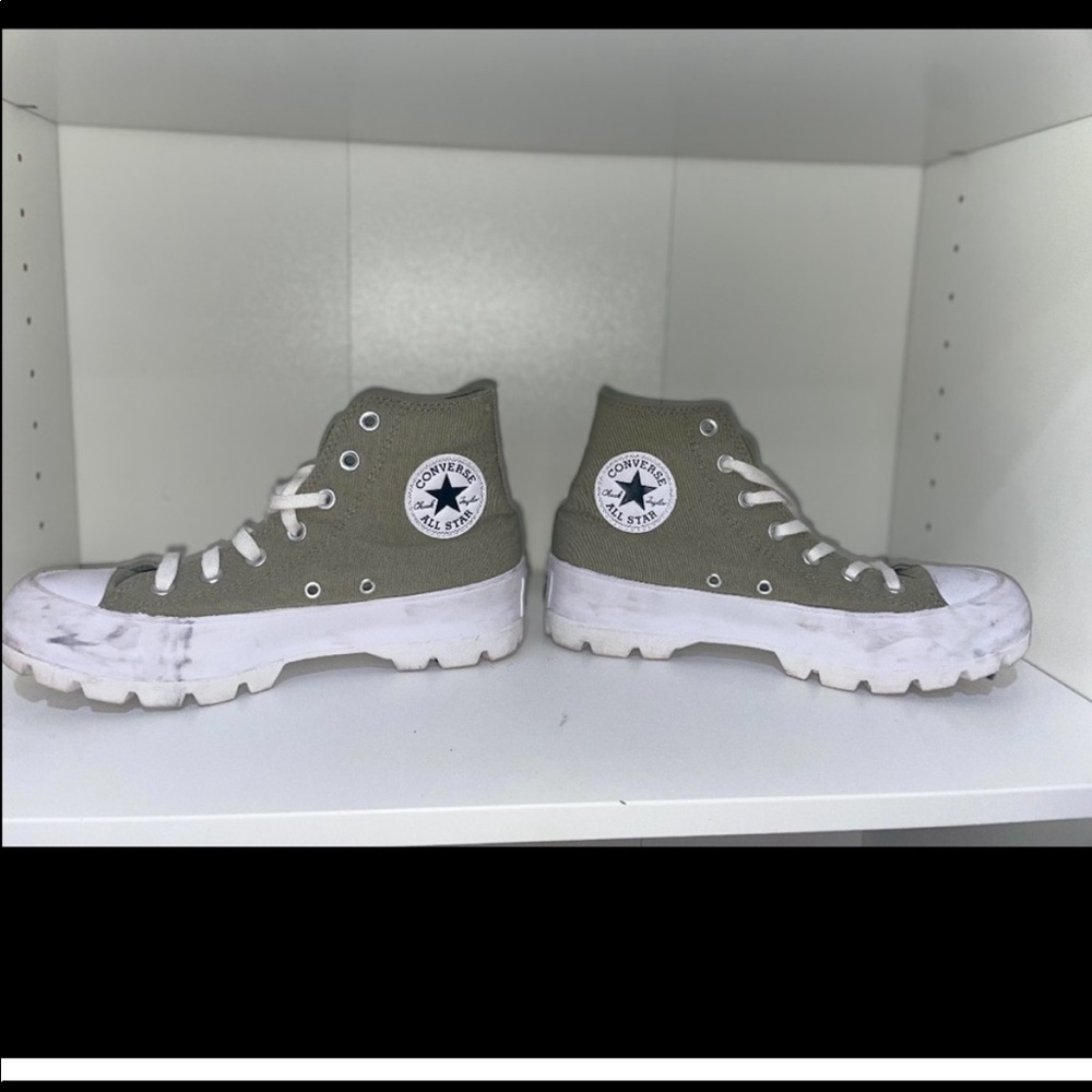 Green converse lugged